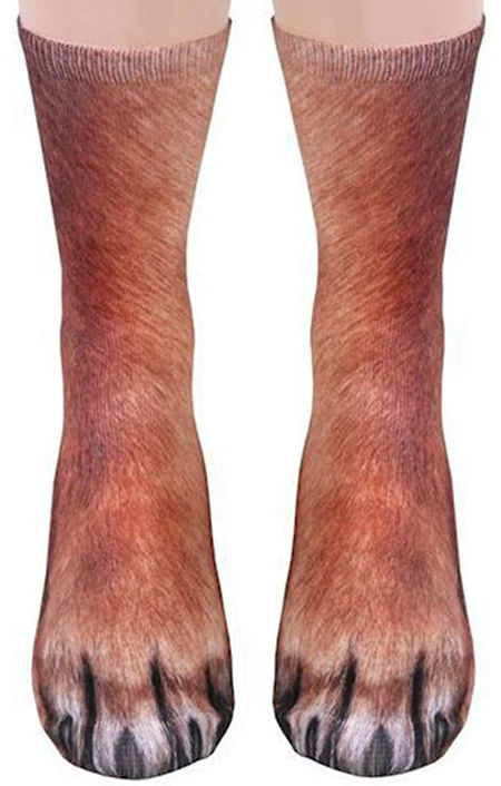 $10 animal paw socks - gag gift for white elephant