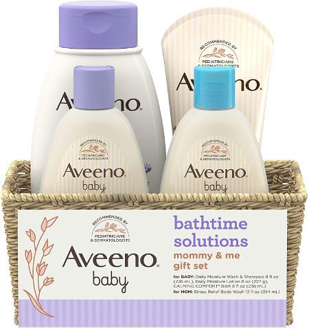 aveeno bath time - gifts for baby shower ideas