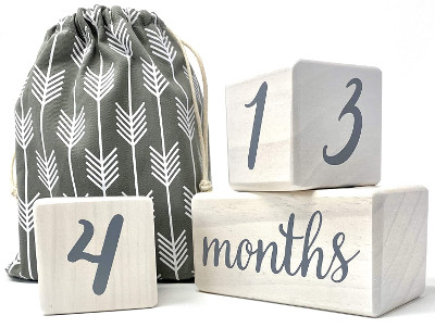 Baby Milestone Blocks - Baby Shower Gifts