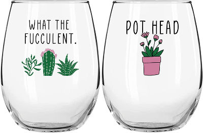 Wine glasses - gift for gardeners