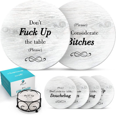Funny Coasters - best white elephant gift under $15