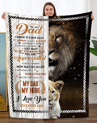 Throw Blanket - Personalized gift for dad from son