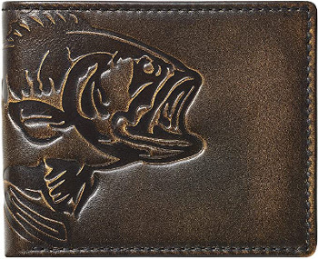 Leather wallet - gifts for bass fishermen