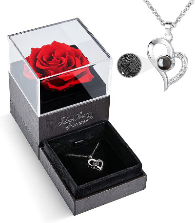 Preserved Red Rose I love you - Mom Christmas gift