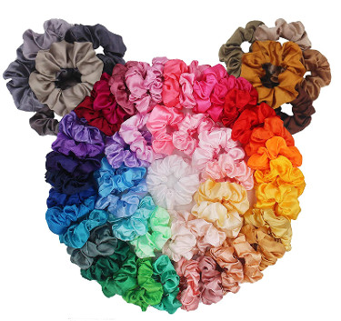 60 hair scrunchies - ideas for kids stocking stuffers