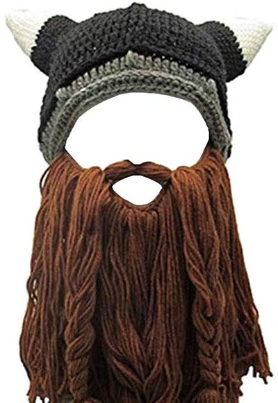 Beard Barbarian helmet - white elephant gag gift