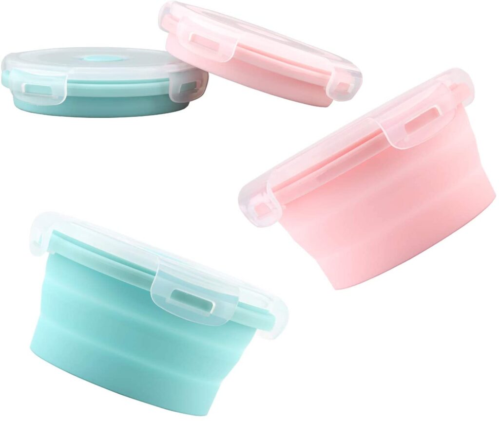 Collapsible dog bowl with lid - dog gift