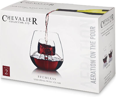 Aerating Wine Glasses - White elephant gifts $50