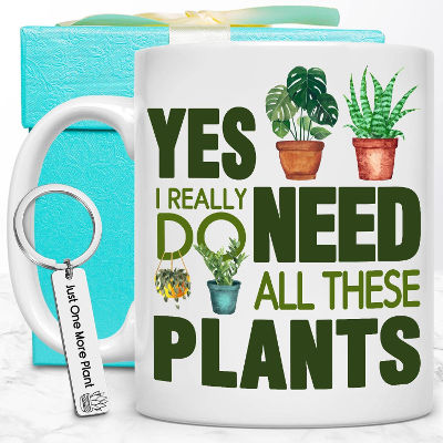 Coffee Mug and keychain - Plant Lover gifts