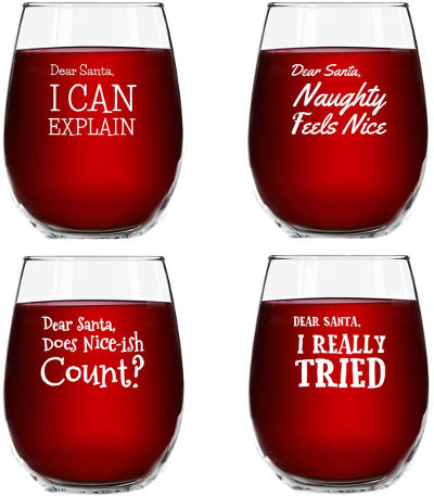 Wine glasses - Funny Christmas Gift for a couple