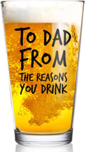 Beer glass - valentine gift for Dad