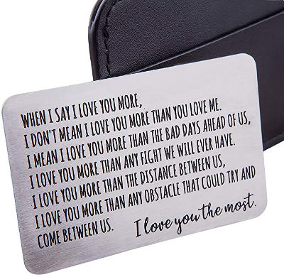Wallet insert card - romantic valentine gift ideas