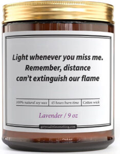soy candle - valentines day gift long distance