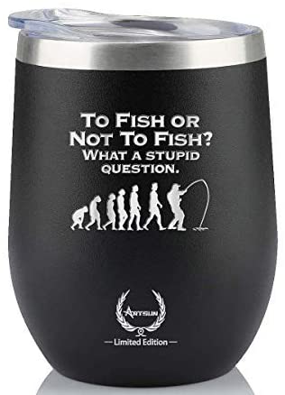 steel tumbler for those who love fishing