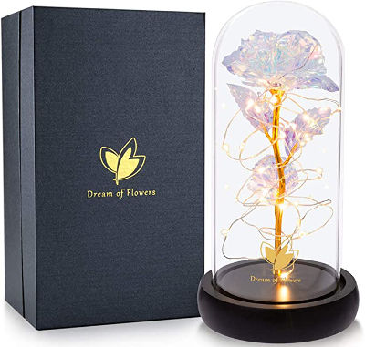 preserved rose with lights - gifts for mothers day