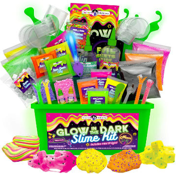 glow in the dark slime kit - gift for 10 year old boy