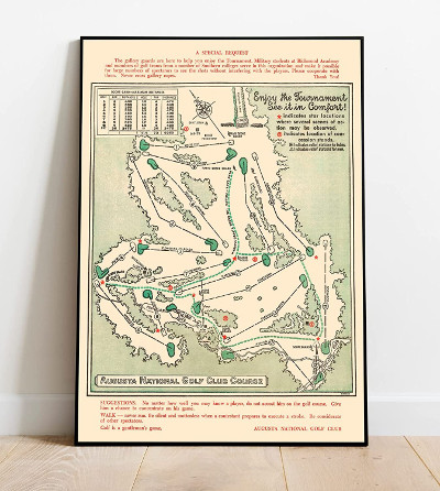 Historic wall art - golf gifts 2023