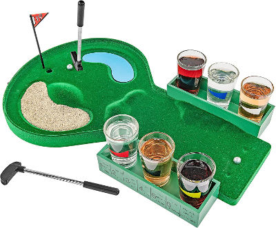 Golf with shot glasses- gifts for 21st birthday for guys