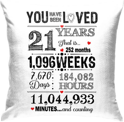 Pillow Cover - gift for 21st birthday