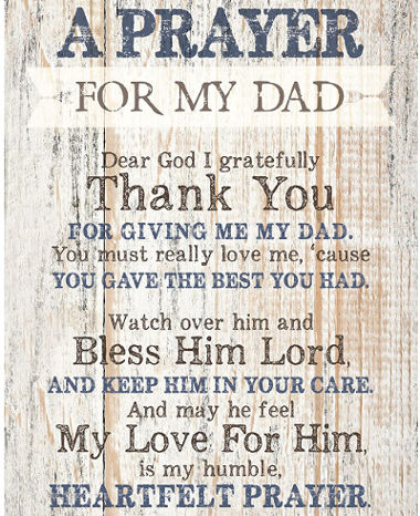 Prayer Plaque for Dad - meaningful fathers day gifts