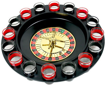 Shot glass Roulette - fun 21st birthday ideas