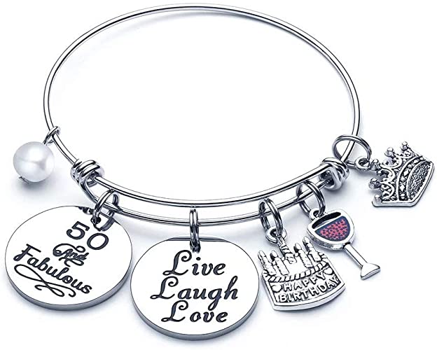 bracelet with charms as 50th birthday gifts