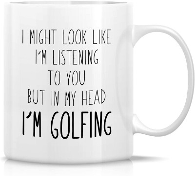 coffee mug - fun gifts for golfers 2023