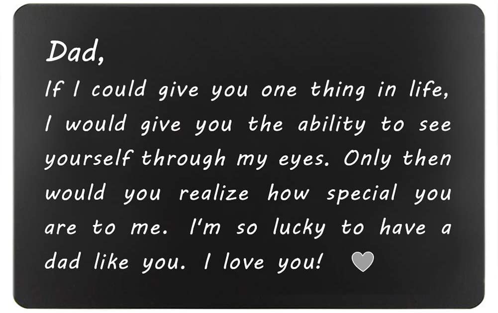 wallet insert - meaningful fathers day gifts