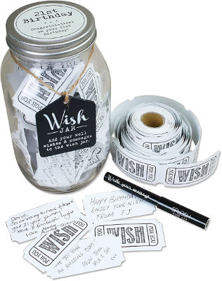 wish jar - 21st birthday ideas