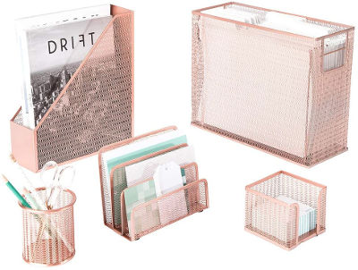 Rose Gold Office Supplies Set - Graduation gift for girls