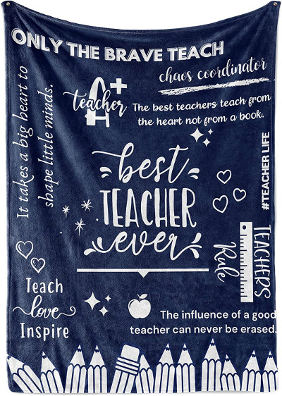 Fleece Blanket as Christmas gift to teacher