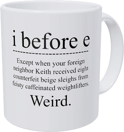 Funny mug for grammar teacher