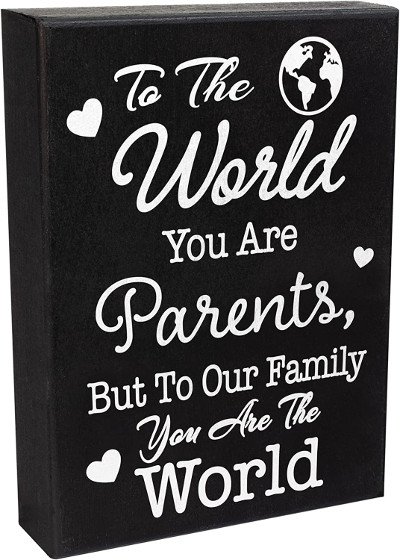 sentimental wall hanging for parents