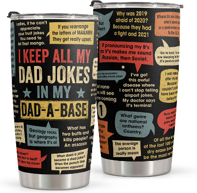 Funny Steel Tumbler Christmas Gift for Dad