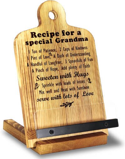Cookbook stand for someone who loves cooking
