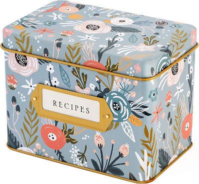 Recipe cards tin