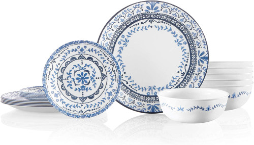 18-piece Corelle dinnerware set