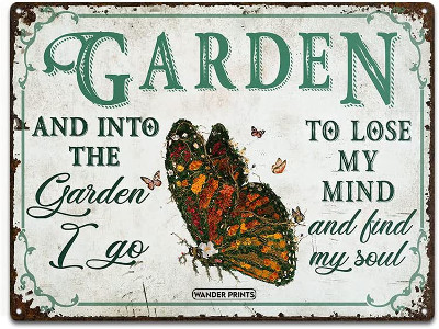 Garden decor sign