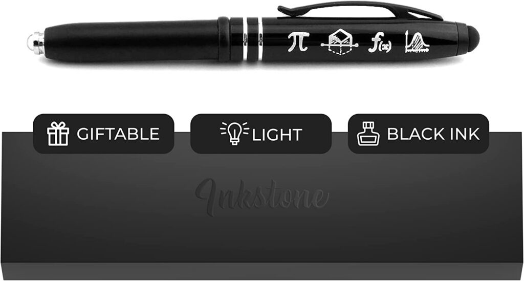 Math symbol engraved pen