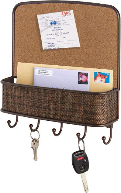 wall mounted Corkboard Mail keys stand