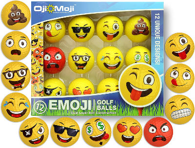 Emoji golf balls