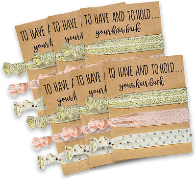 hair tie cards for bridesmaids