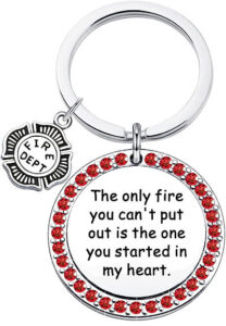 Keychain gift for firefighter wife