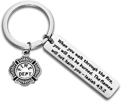 Prayer keychain gift for firefighters