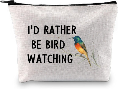 Cosmetic bag - I would rather be bird watching