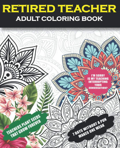 Retired teacher coloring book