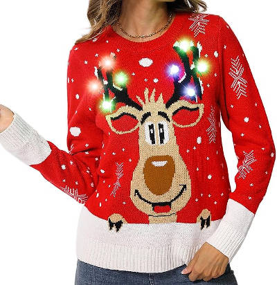 Christmas glow sweater plus size