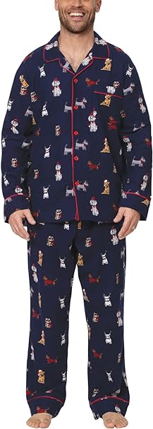 Christmas pajamas for men - christmas dog print