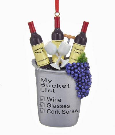 My Bucket List funny Christmas ornament