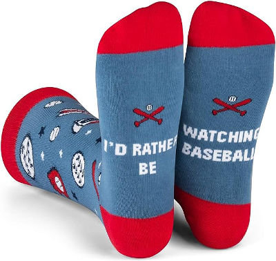 funny baseball socks